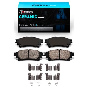 Lexus RX450h Brake Pads - Rear - R1 Concepts - R1 Ceramic Pads & Hardware Kit - `10-`20
